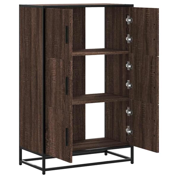 vidaXL højskab brunt egetræ 68x35x106,5 cm