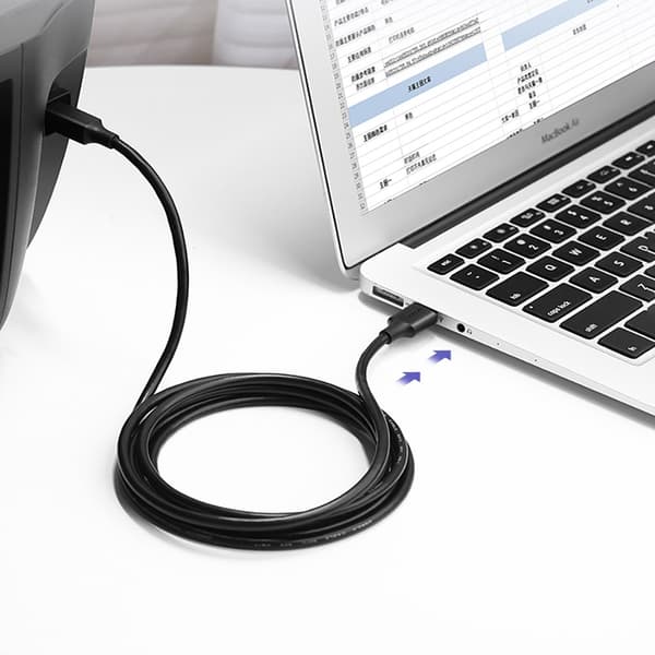 USB Typ B Skrivarkabel Hane - USB 2.0 Hane 480Mbps 1m Svart
