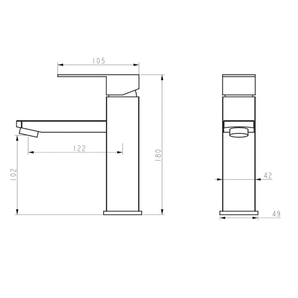 WEZER PRO1B-02-SORT håndvaskhane