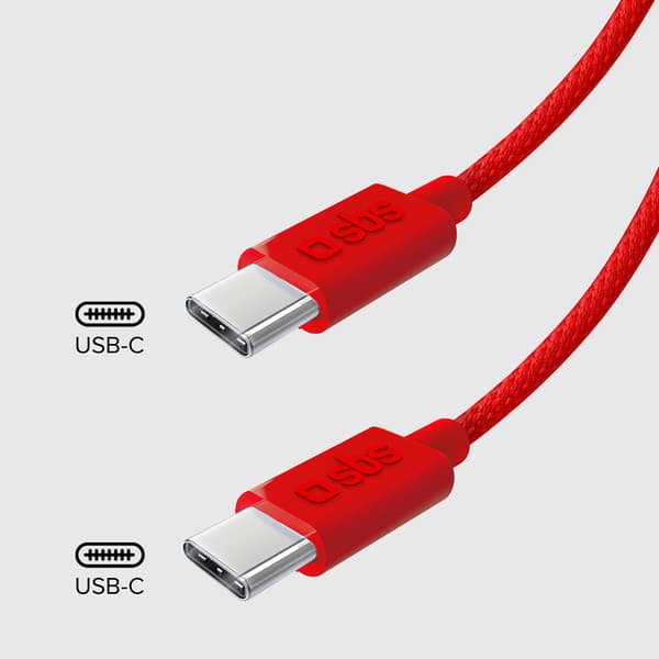 USB-C 60W Punottu Kaapeli 1.5m - Punainen