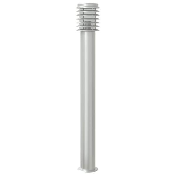 vidaXL Trädgårdslampa silver 100 cm rostfritt stål