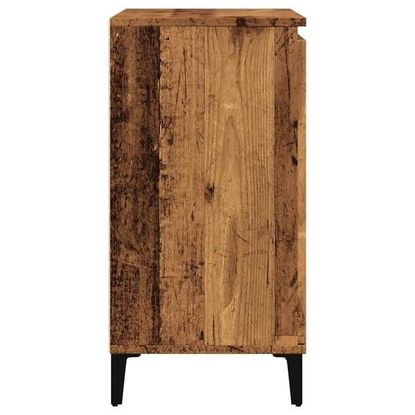 vidaXL kommode, antik træ, 60x35x70 cm, træbaseret materiale