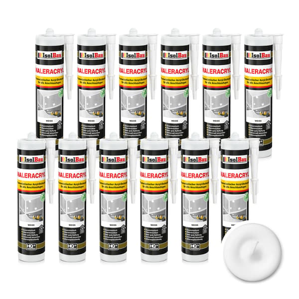 IsolBau Vit Målning Akryl Maleracryl 12 x 300ml