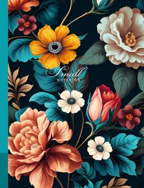 Notesbog 128x165/48K ternede blomster FRESH