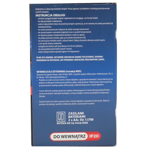 Flerfarvede stjerneformede LED-lys - Kæde med 30 - Batteridrevet