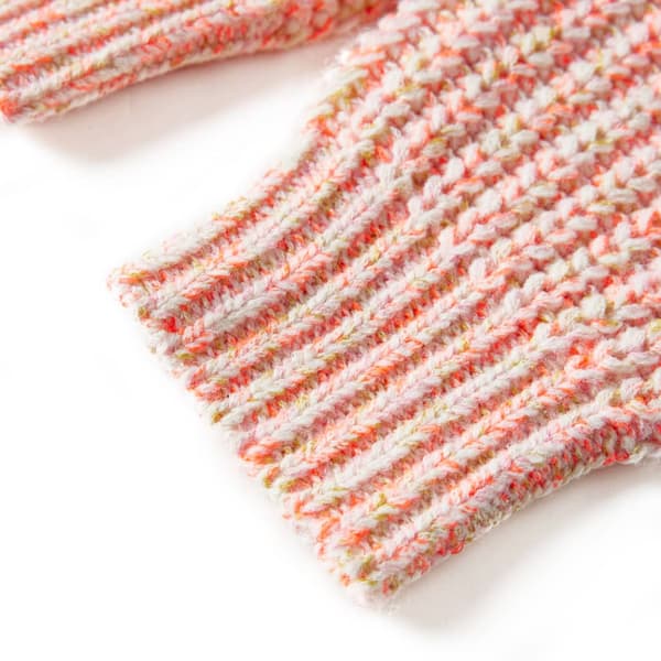 Barnstickad kofta, blandad rosa, 104