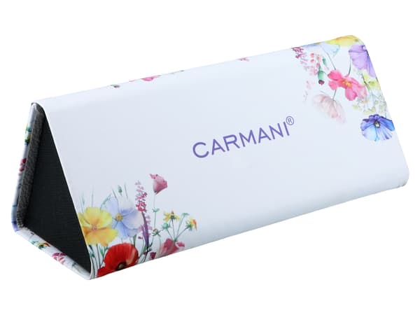 Foldbart brilleetui - Blomsterdekoration (CARMANI)