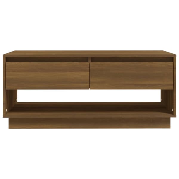 vidaXL sofabord brunt egetræ 102,5x55x44 cm