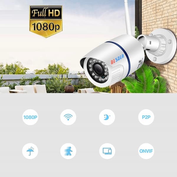 Trådlös utomhus IP WiFi-kamera full HD