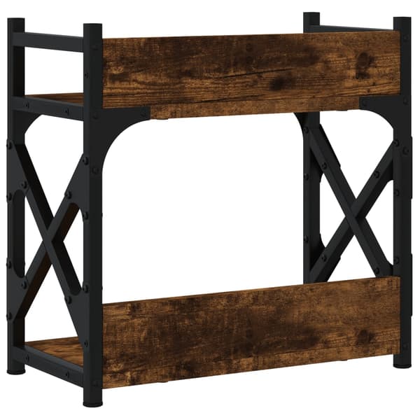 vidaXL 2-lags printerstativ røget eg 40x20x40 cm