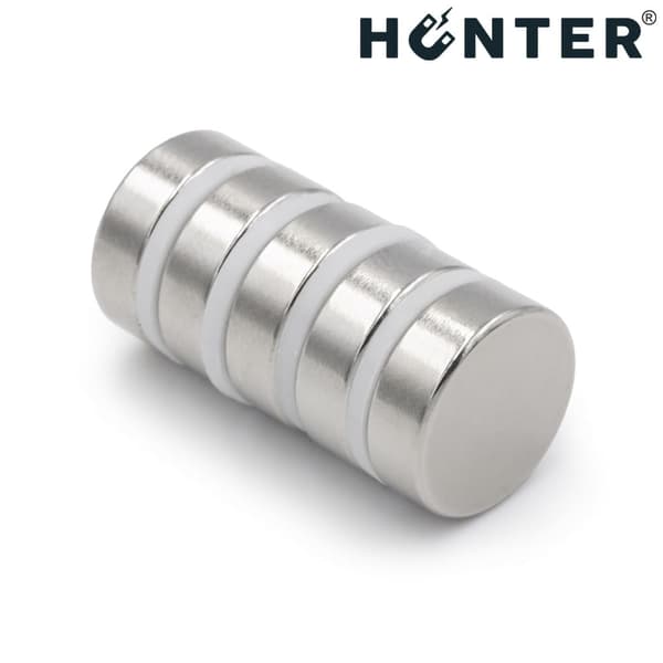 Hunter neodymmagnetcylinder 15x5 mm stærk rund skive
