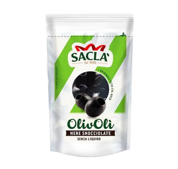 Packade urkärnade och opaljerade hela oliver 75g - Sacla