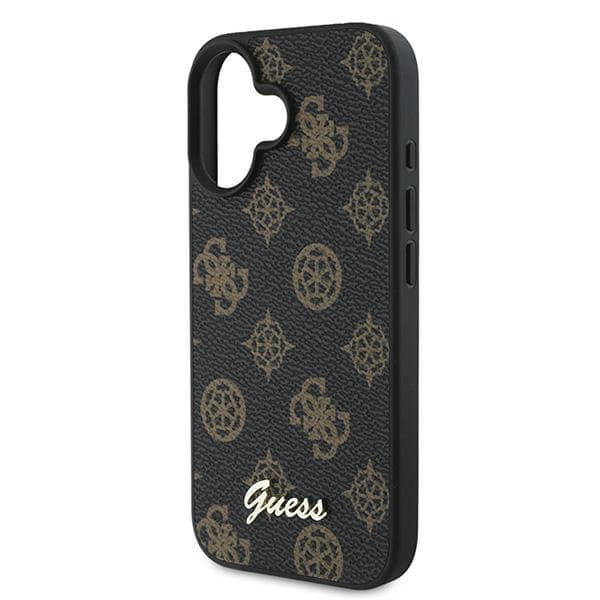 Guess Peony Script MagSafe-skal till iPhone 16 Plus, svart