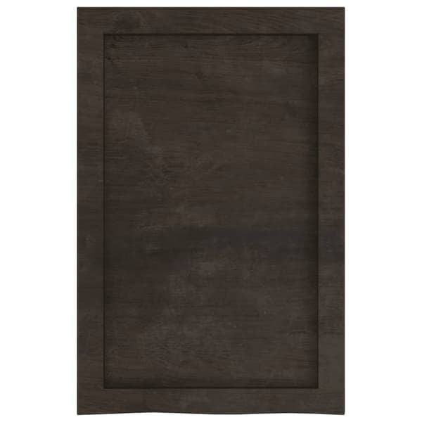 vidaXL hylde mørkebrun 40x60x(2-4) cm egetræsfinish