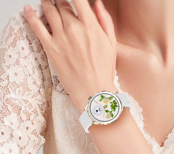 Damsk smartwatch Rubicon RNCF02 - Samtal, Extra rem (sr048b)