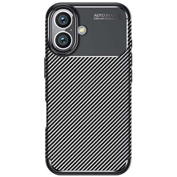 Beline Carbon Armor-cover til iPhone 16 Plus, sort