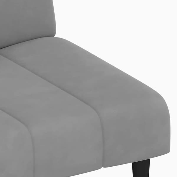 vidaXL 2-sitssoffa, ljusgrå, klädd i sammet