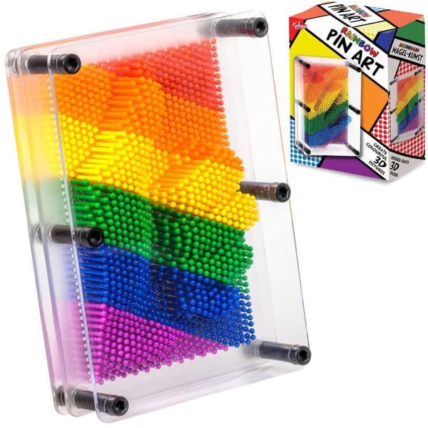 Plastik Pin Art Regnbue