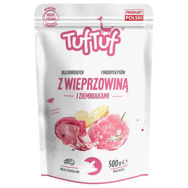 TufTuf hundefoder våtfoder svin og kartofler 10x500g