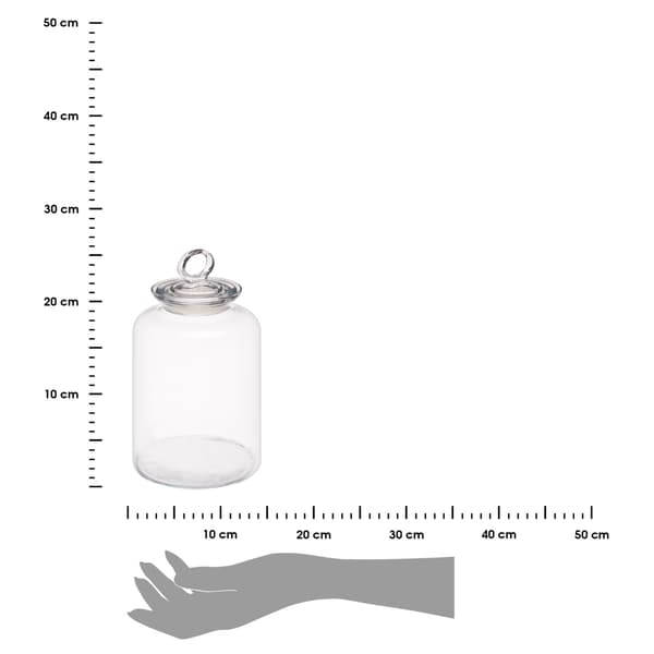 Glasbehållare för flingor 2,64 l, låsbar
