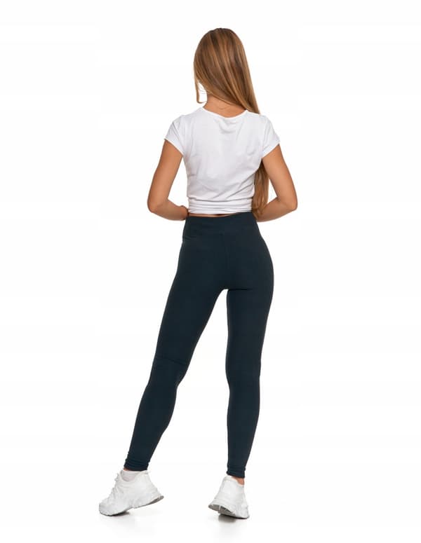 MORAJ ribbade leggings med hög midja, dam, S/M, grafitgrå