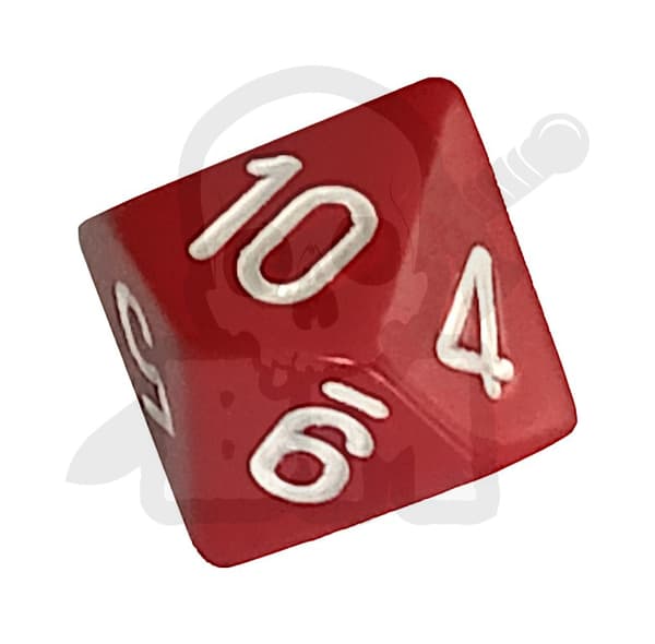 BMDI046 D10 1-10 punaista noppaa