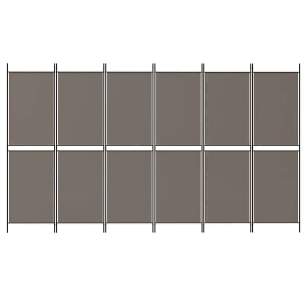 vidaXL 6-panelsskærm, antracit, 300x220 cm, stof
