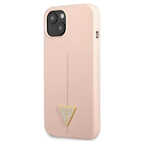 Guess Silikone Trekantet Logo Etui til iPhone 13, Pink