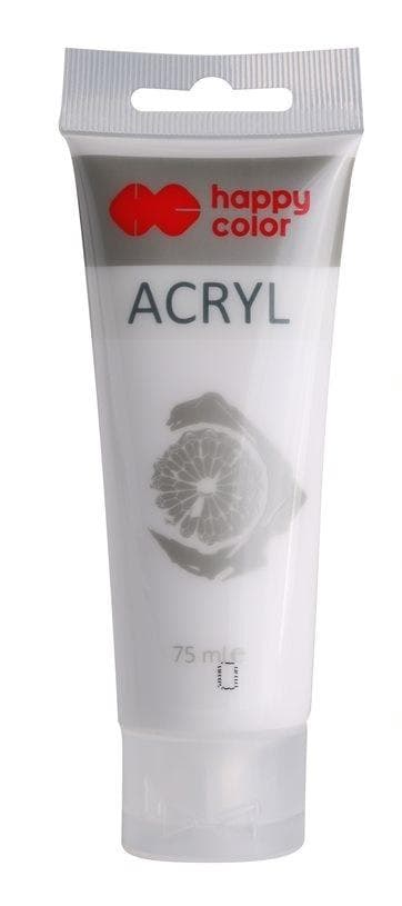 Akrylfärg 75ml titanvit HAPPY COLOR