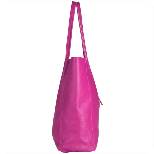 Let fuchsia læder shopper