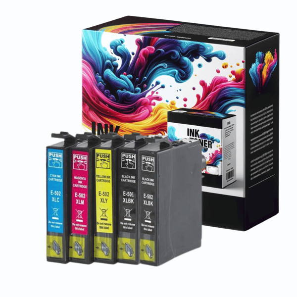 5x blækpatroner til Epson GP-E502XL CMYKK