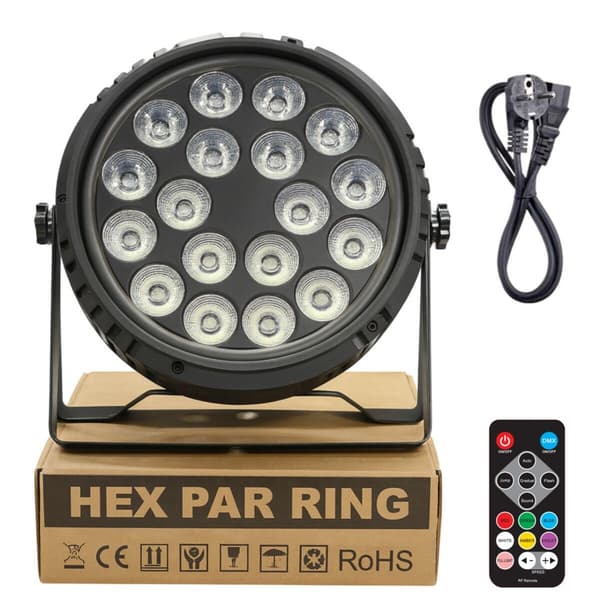 LIGHT4ME HEX PAR RING reflektor scenisk lyseffekt DMX