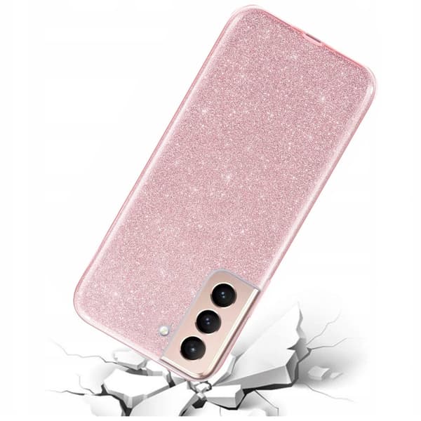 Glitter-cover til Samsung Galaxy S21+ Plus, lyserød