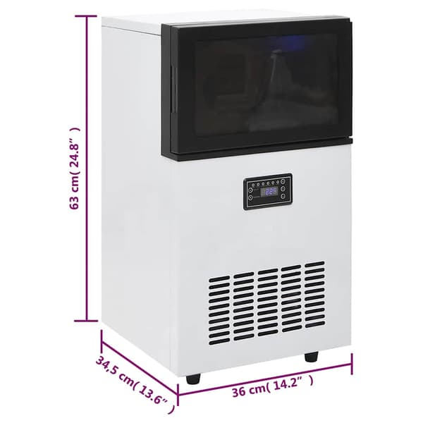 vidaXL ismaskine, 420 W, sort, 45 kg / 24 timer
