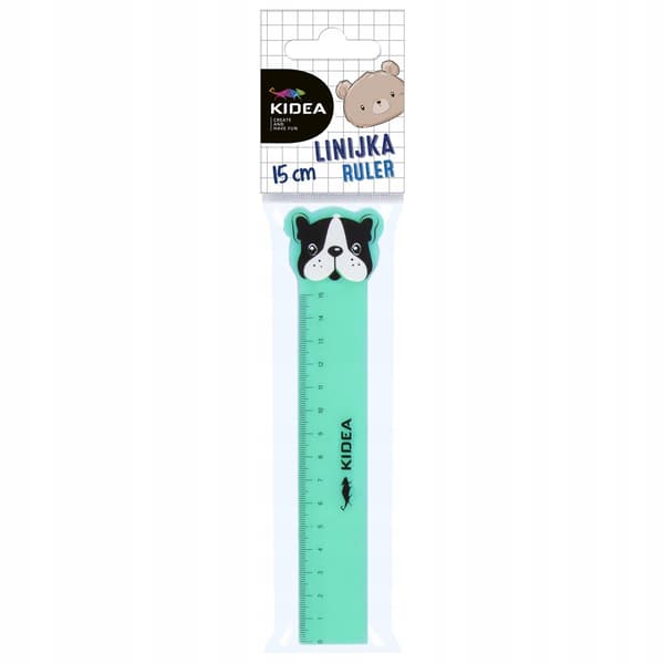 LINJAL MED FIGUR 15 CM KIDEA 0099