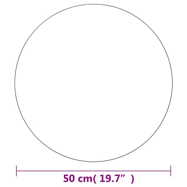 vidaXL Väggspegel, 50 cm, Rund, Glas