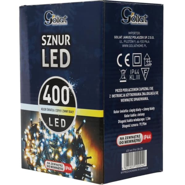 Juletræsbelysning lysslynge 400 LED-blanding