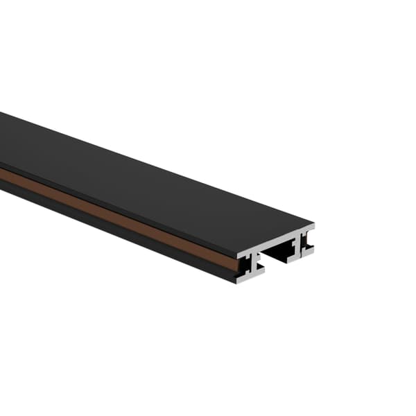 Ytmonterad magnetisk skena 1m 24VDC Svart SLIM TRACK Typ A16