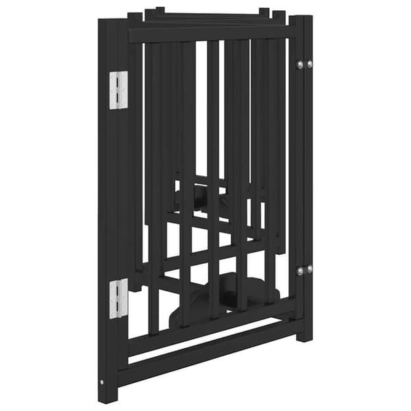 vidaXL foldbar hundegitter med dør 6 paneler sort 300 cm