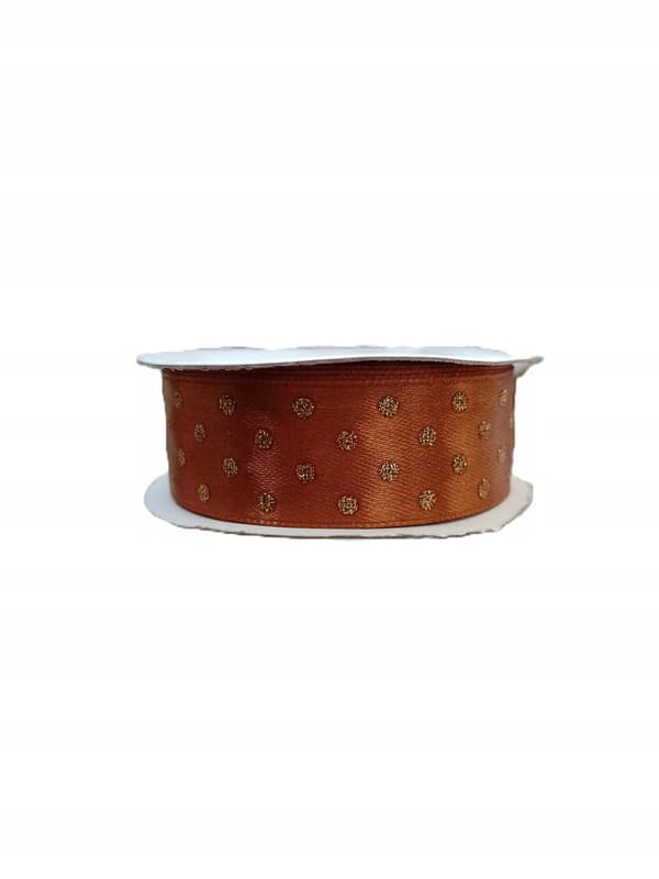 Satinband 9 mx 2,5 cm brunt