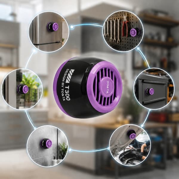 Trådlös Bluetooth-högtalare MP3 microSD LED Magnetisk Lila N65F