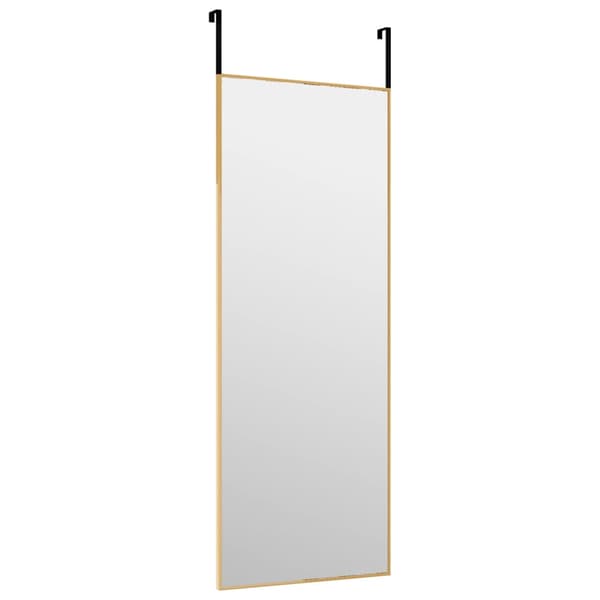 vidaXL dørspejl, guld, 30x80 cm, glas og aluminium