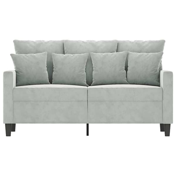 vidaXL 2-sitssoffa ljusgrå 120 cm klädd i sammet