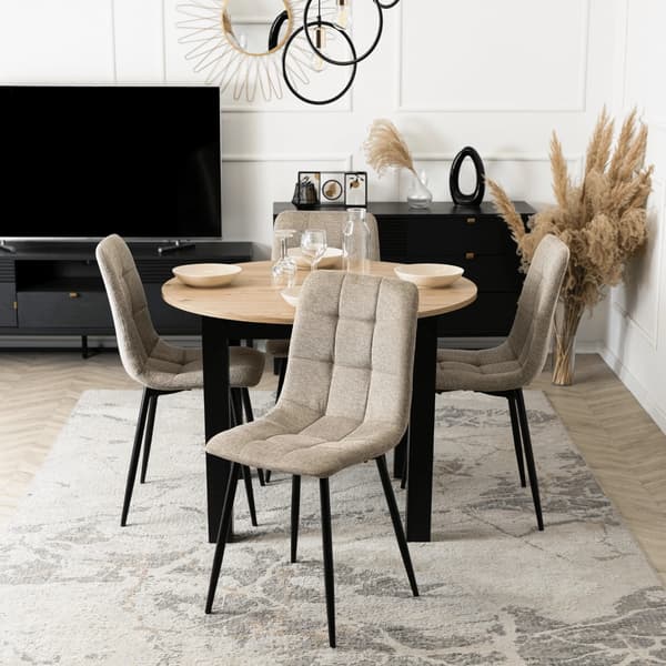 Polstret spisebordsstol PERU 2 Beige Moderne Loft