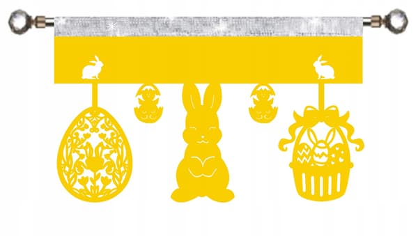 Kuvertgardin lambrequin EASTER GLAMOUR 90x40