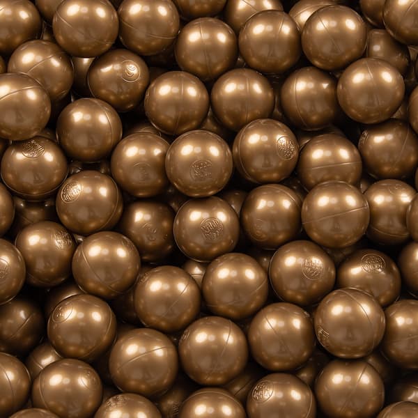 KiddyMoon plastbollar 7 cm guld 300 leksaksbollar set