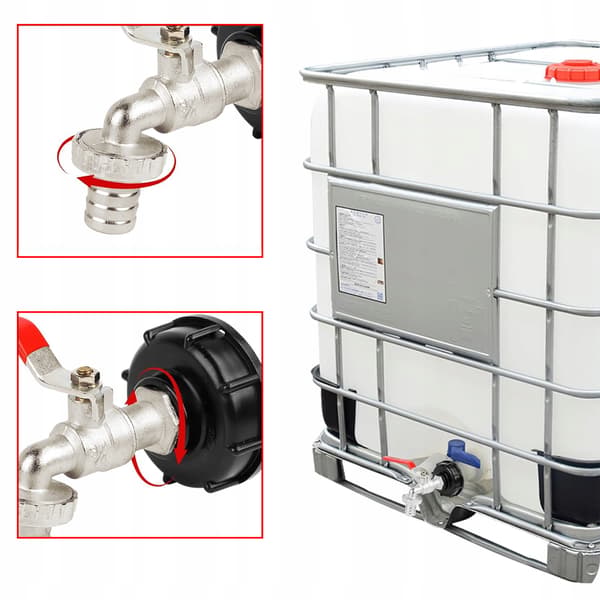 MAUSER TAPPVENTIL FÖR 1000L IBC-TANKFATA 3/4 KRAN