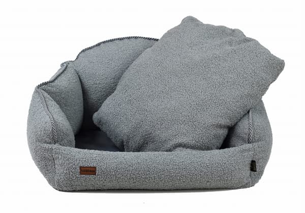 Charlotte grå bouclé sofa M - 80 cm x 70 cm