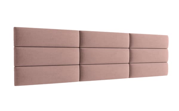 Polstret panel 50x15 Mono 235 (Støvet pink)