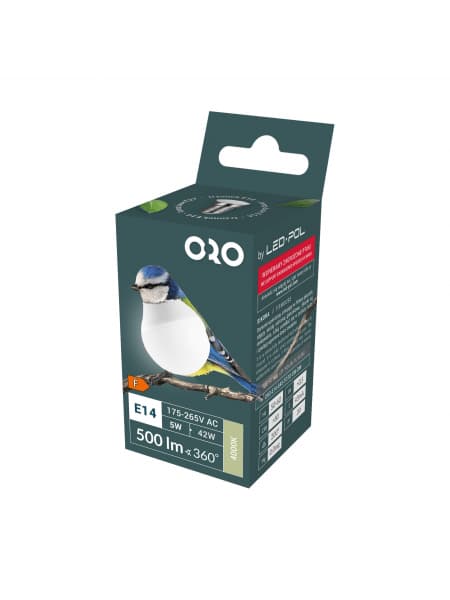 Polttimo ORO-E14-G45-TOTO-5W- DW, 4000K
